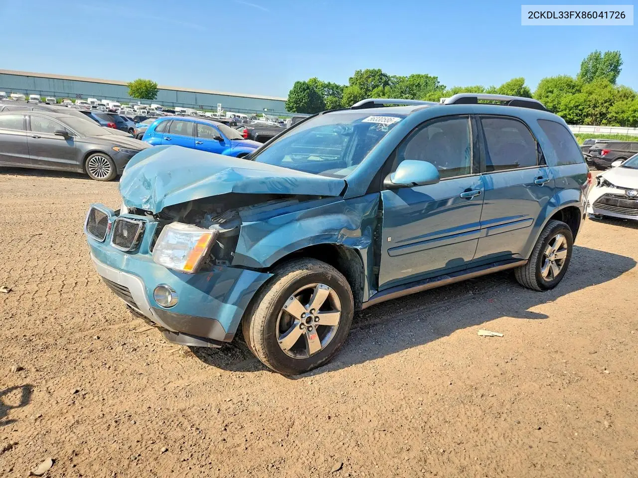 2008 Pontiac Torrent VIN: 2CKDL33FX86041726 Lot: 56330586
