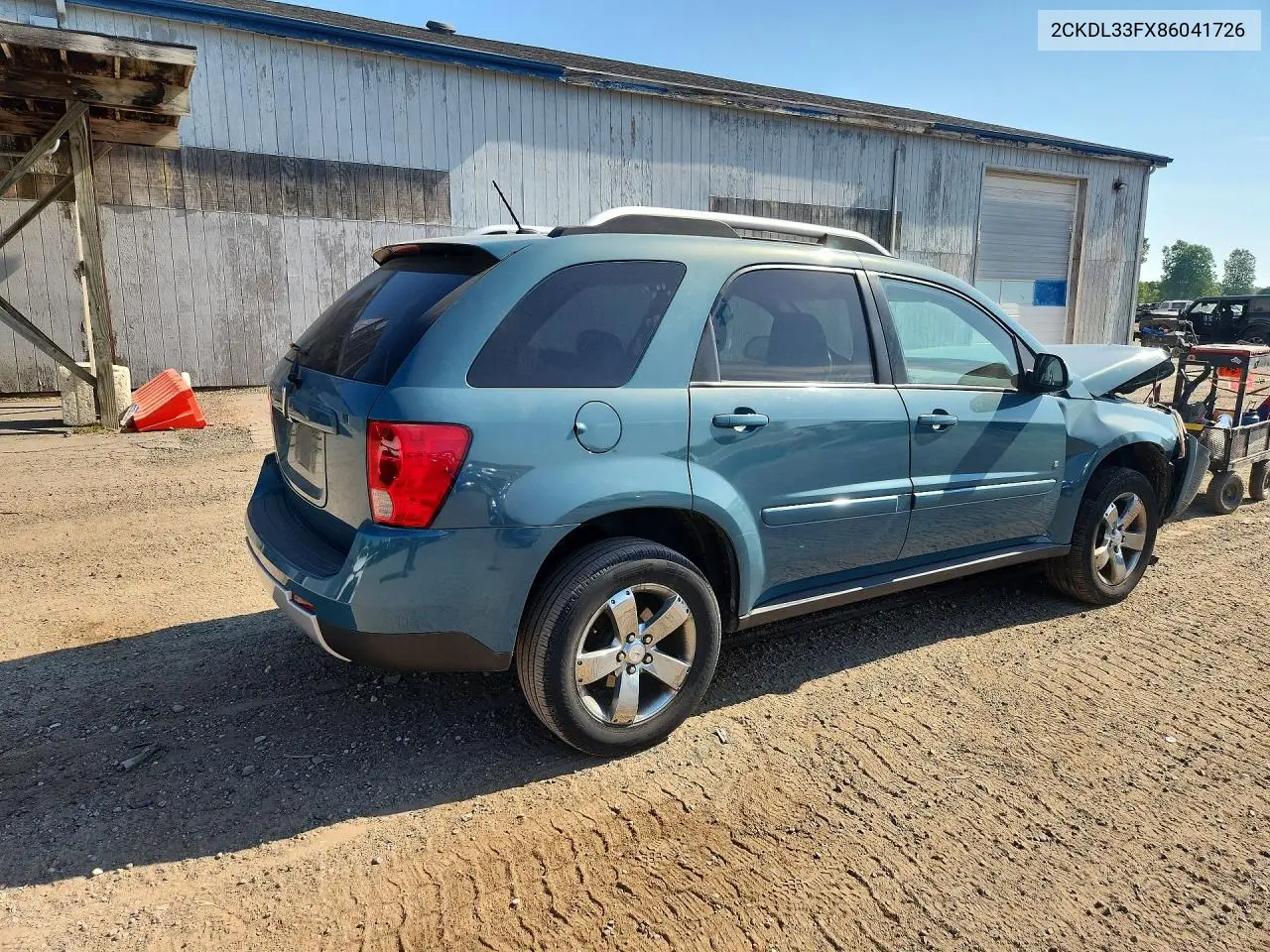 2008 Pontiac Torrent VIN: 2CKDL33FX86041726 Lot: 56330586