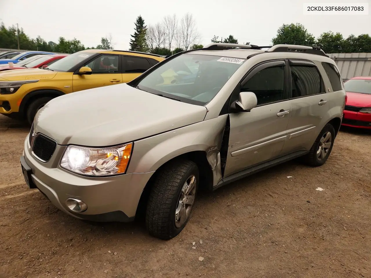 2008 Pontiac Torrent VIN: 2CKDL33F686017083 Lot: 60993266