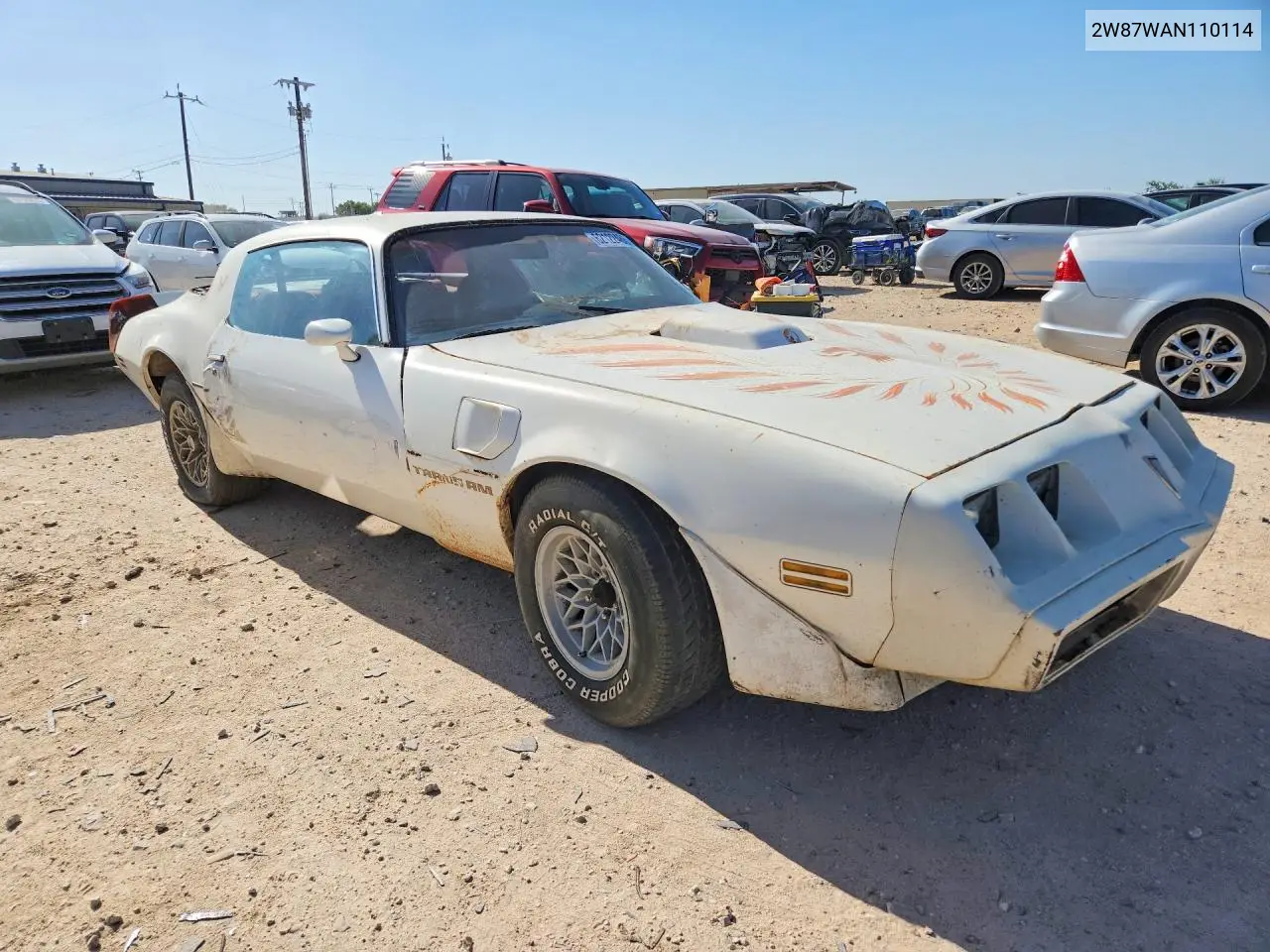 1980 Pontiac Trans Am T-Top VIN: 2W87WAN110114 Lot: 62122486
