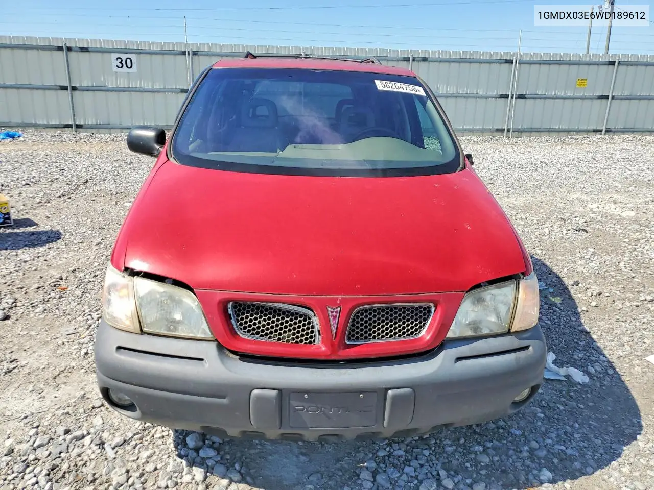 1998 Pontiac Trans Sport VIN: 1GMDX03E6WD189612 Lot: 58264756