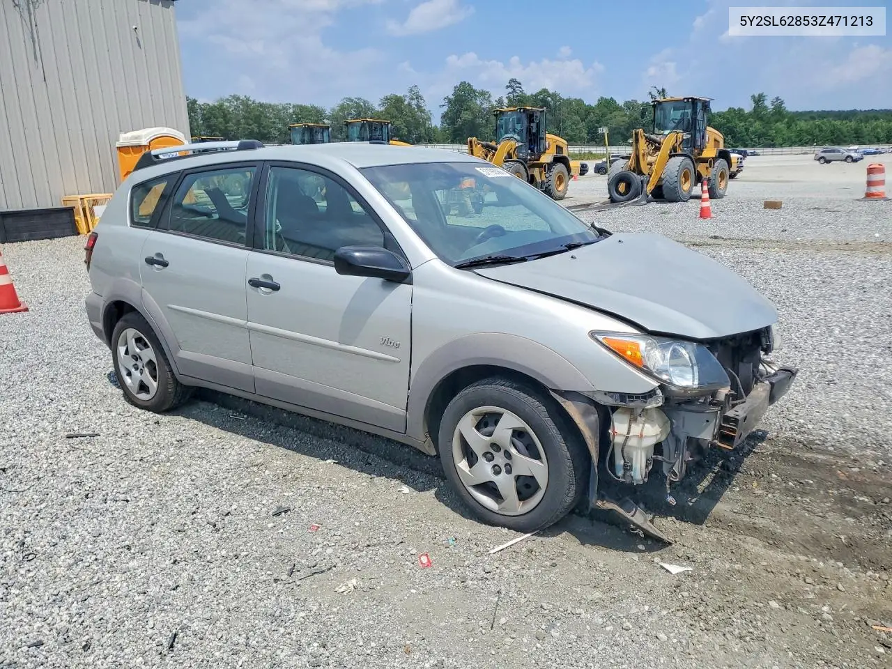 2003 Pontiac Vibe VIN: 5Y2SL62853Z471213 Lot: 57193566