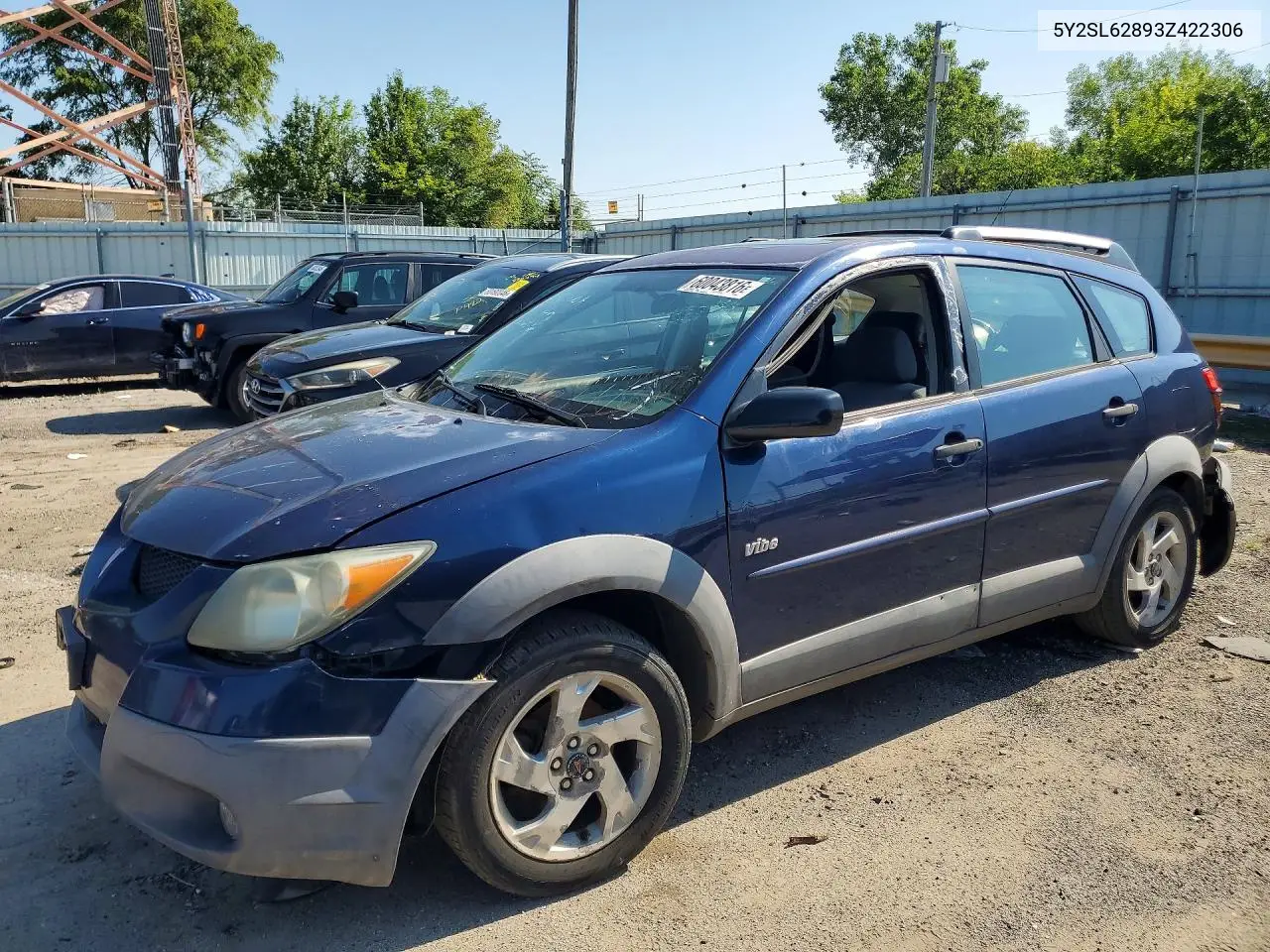 2003 Pontiac Vibe VIN: 5Y2SL62893Z422306 Lot: 60043816
