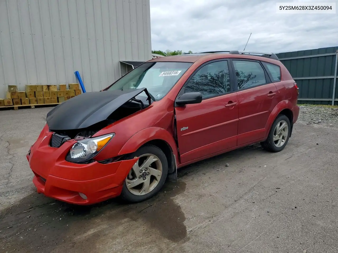 2003 Pontiac Vibe VIN: 5Y2SM628X3Z450094 Lot: 62383266