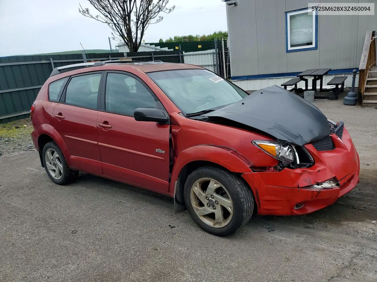 2003 Pontiac Vibe VIN: 5Y2SM628X3Z450094 Lot: 62383266