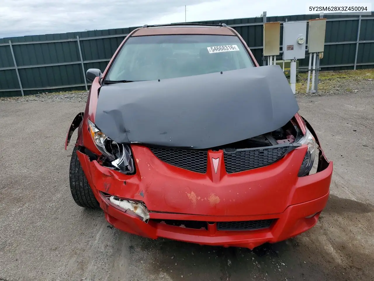 2003 Pontiac Vibe VIN: 5Y2SM628X3Z450094 Lot: 62383266