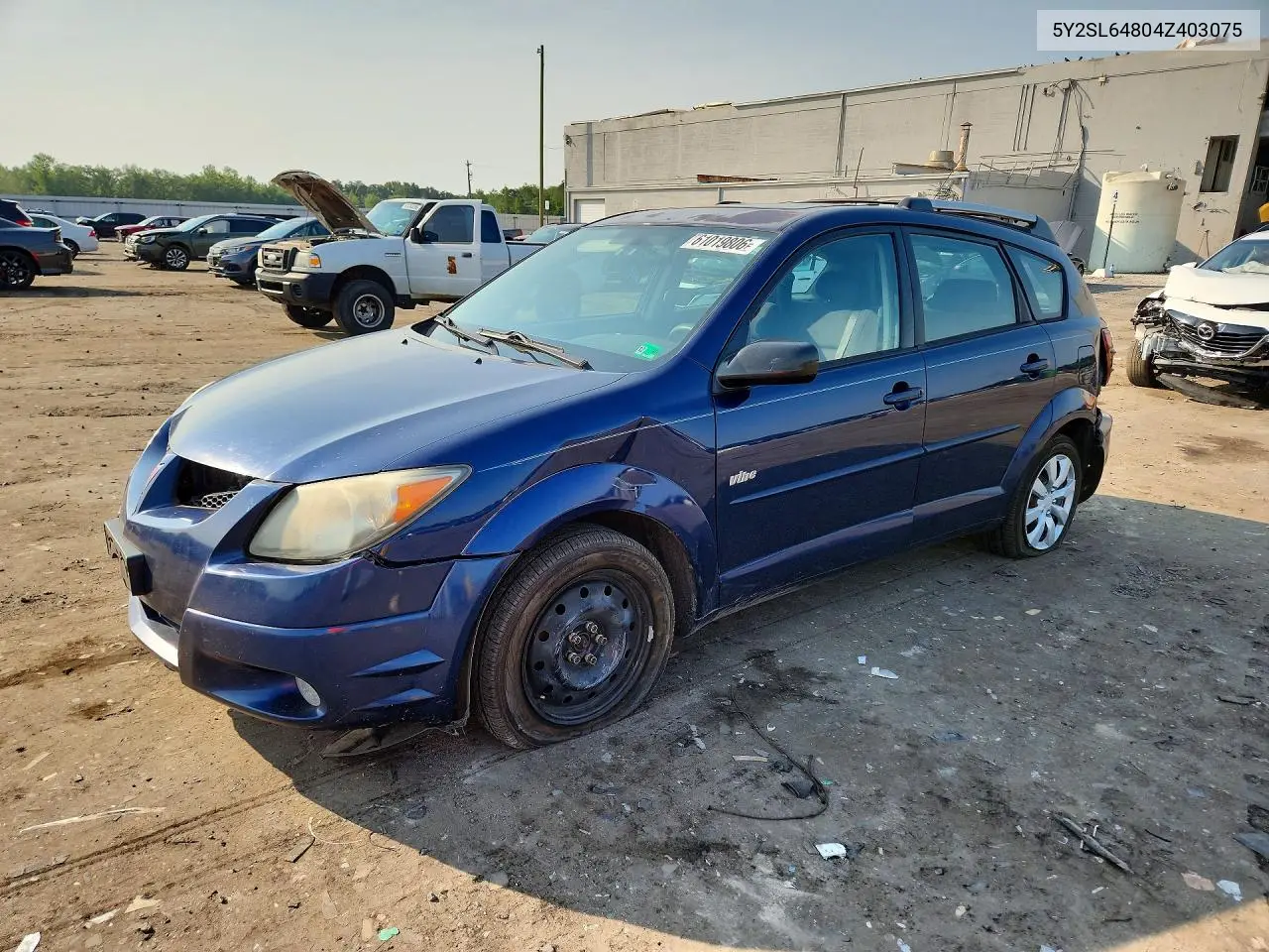 2004 Pontiac Vibe VIN: 5Y2SL64804Z403075 Lot: 61019806