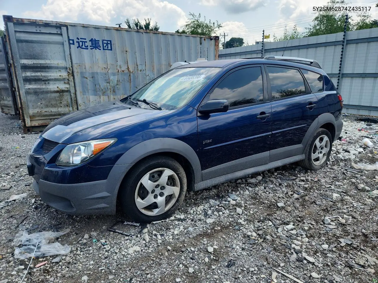 2004 Pontiac Vibe VIN: 5Y2SM62874Z435117 Lot: 61438366