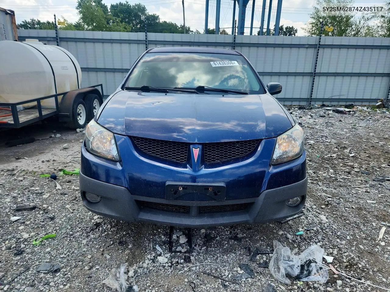 2004 Pontiac Vibe VIN: 5Y2SM62874Z435117 Lot: 61438366