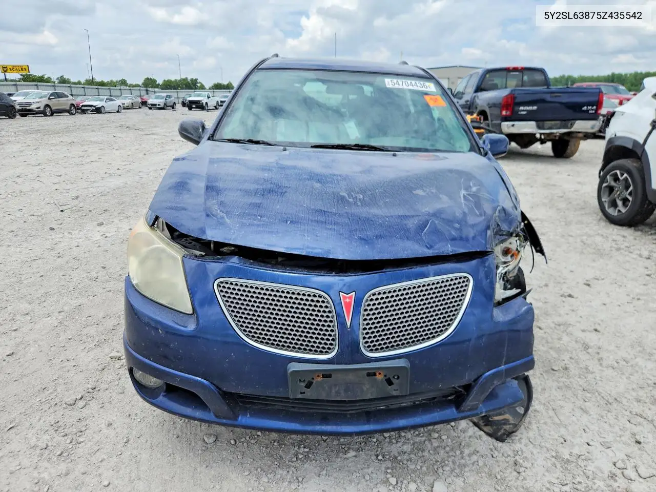 2005 Pontiac Vibe VIN: 5Y2SL63875Z435542 Lot: 54704436