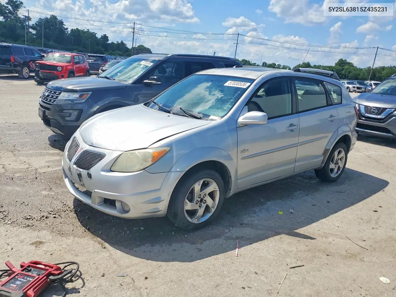2005 Pontiac Vibe VIN: 5Y2SL63815Z435231 Lot: 57030536
