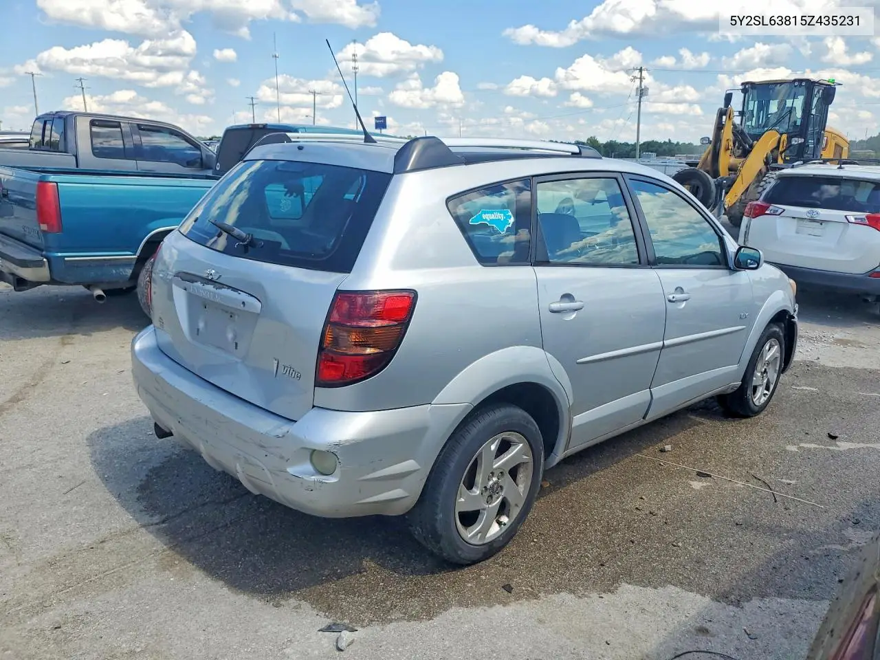 2005 Pontiac Vibe VIN: 5Y2SL63815Z435231 Lot: 57030536