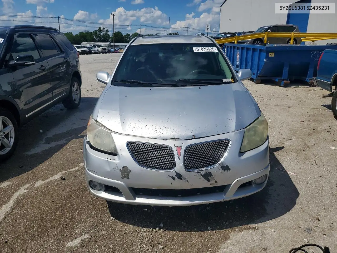 2005 Pontiac Vibe VIN: 5Y2SL63815Z435231 Lot: 57030536