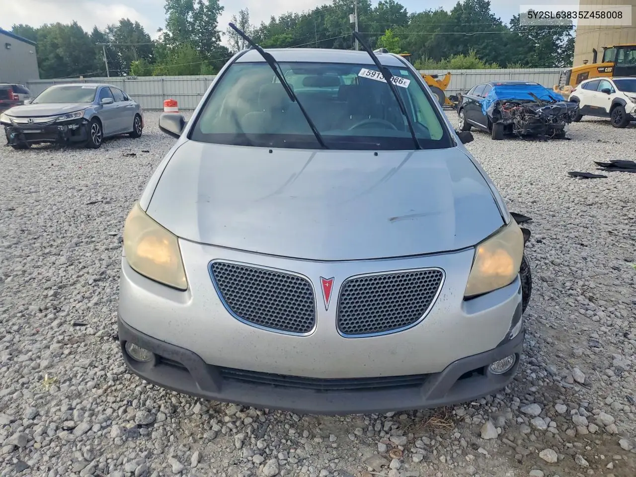 2005 Pontiac Vibe VIN: 5Y2SL63835Z458008 Lot: 59136686