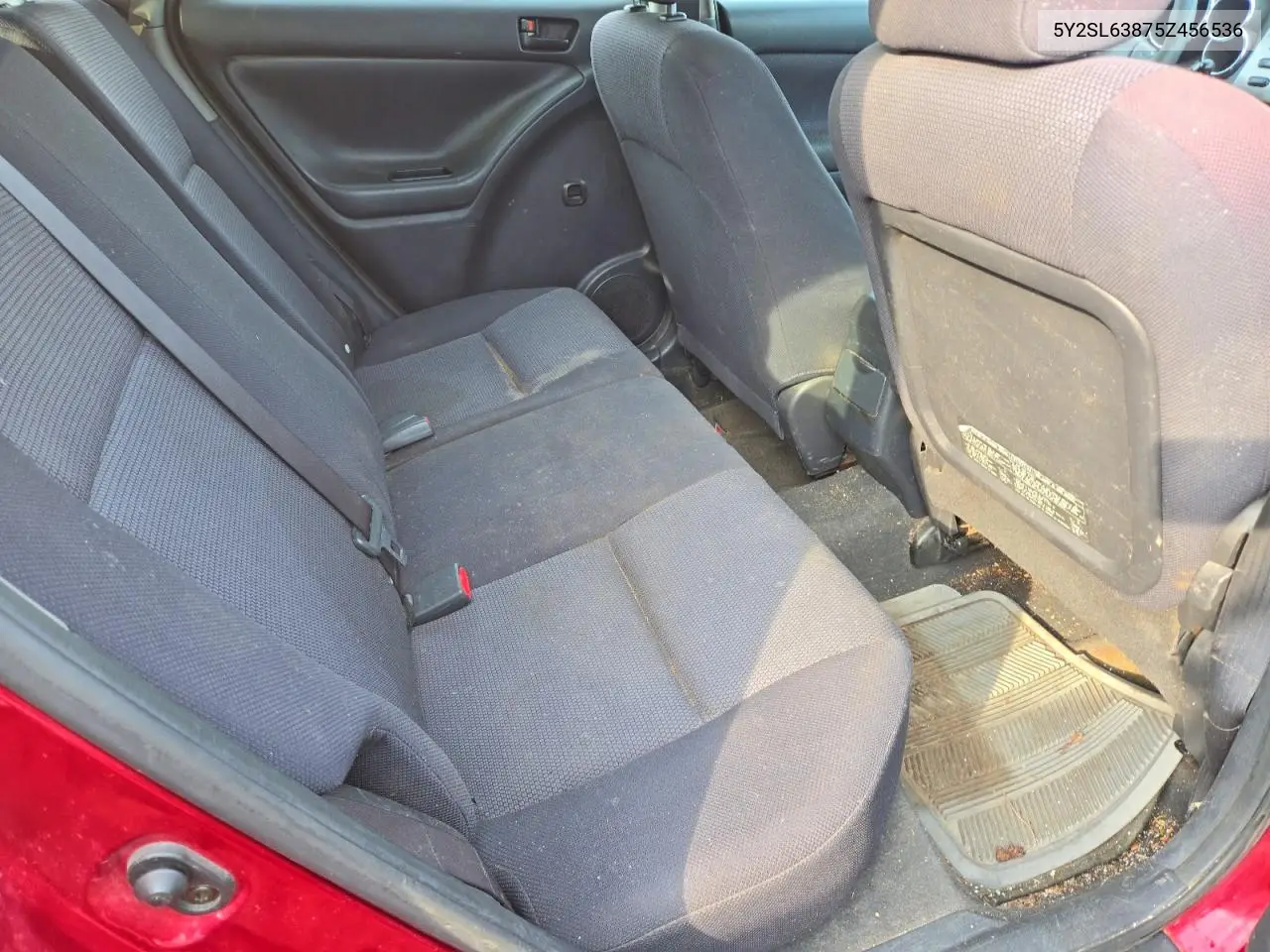2005 Pontiac Vibe VIN: 5Y2SL63875Z456536 Lot: 59693256