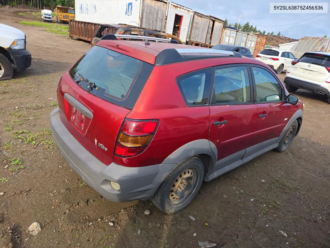 2005 Pontiac Vibe VIN: 5Y2SL63875Z456536 Lot: 59693256