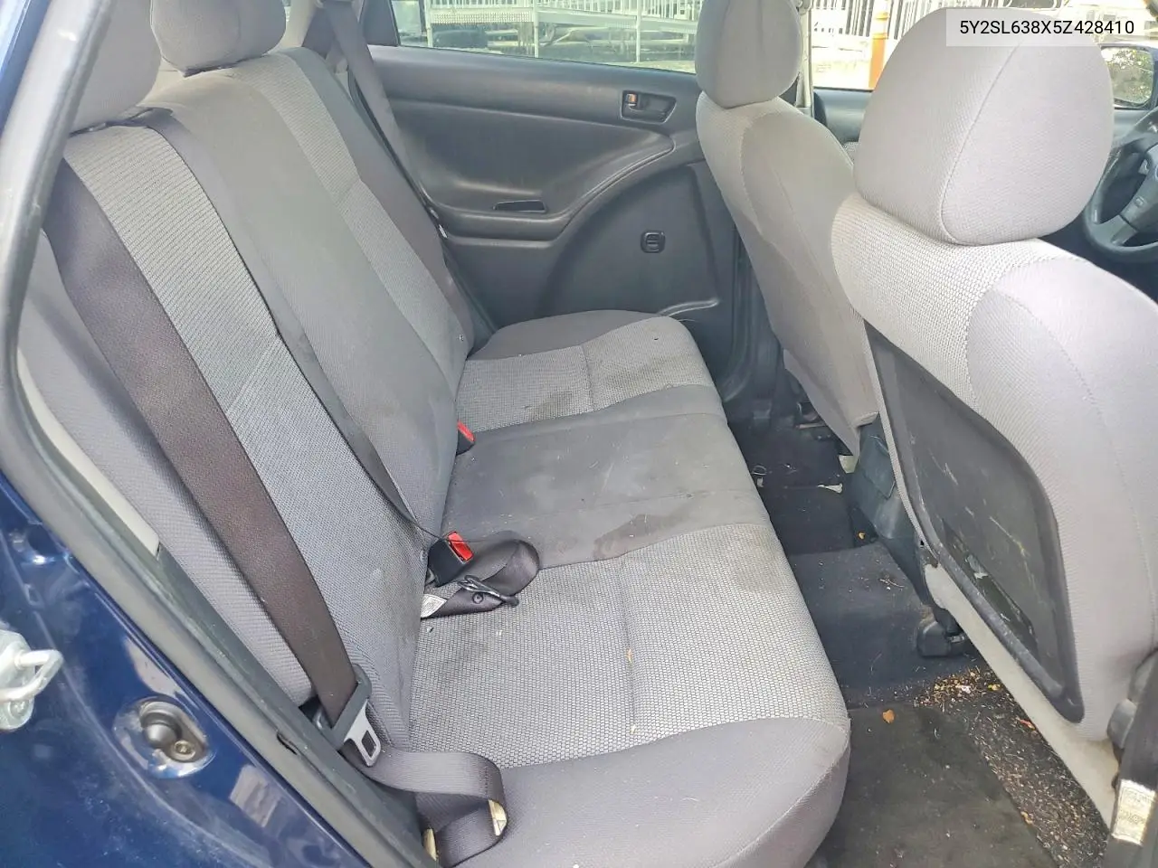 2005 Pontiac Vibe VIN: 5Y2SL638X5Z428410 Lot: 60094596