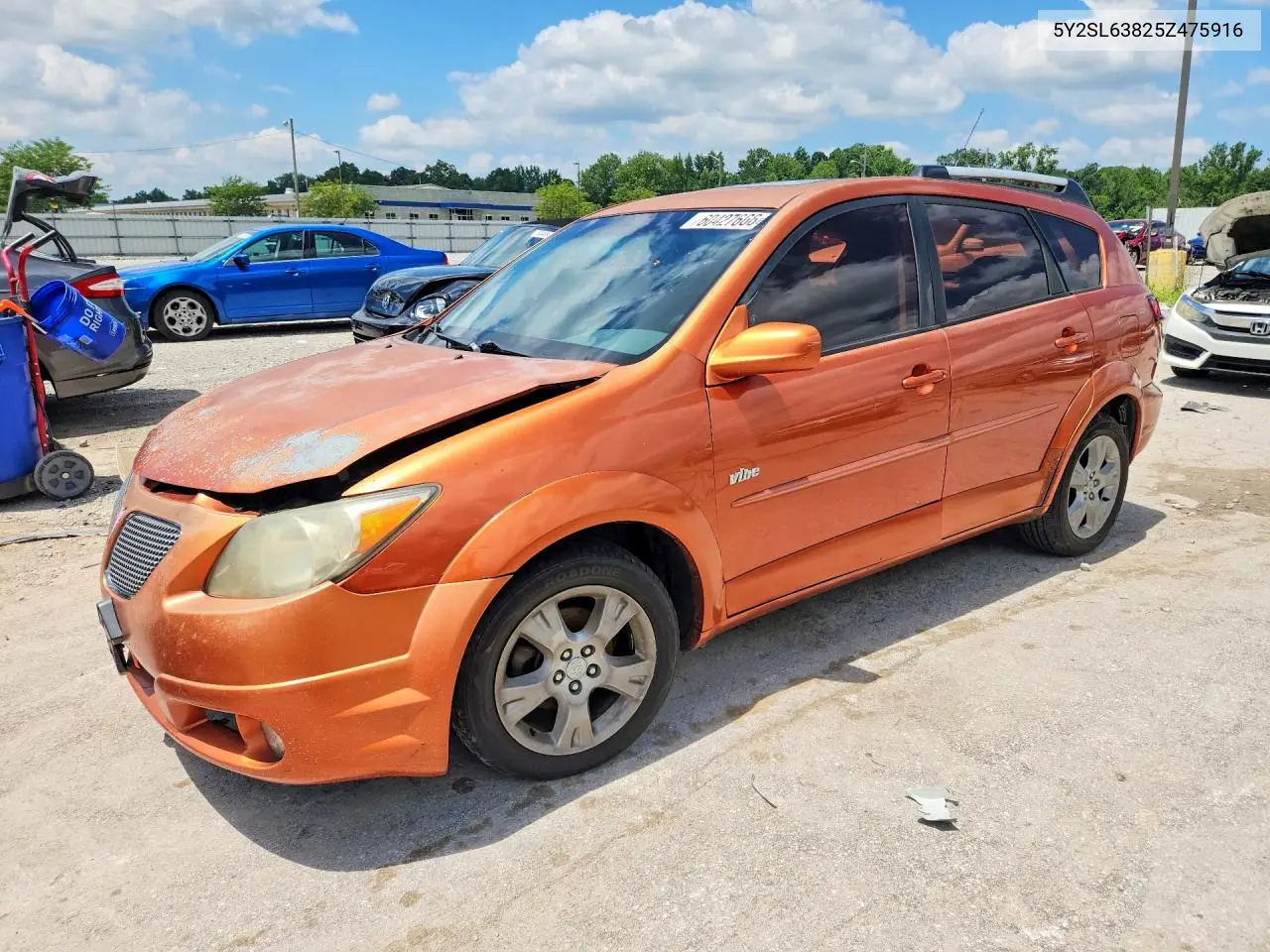 2005 Pontiac Vibe VIN: 5Y2SL63825Z475916 Lot: 60427666