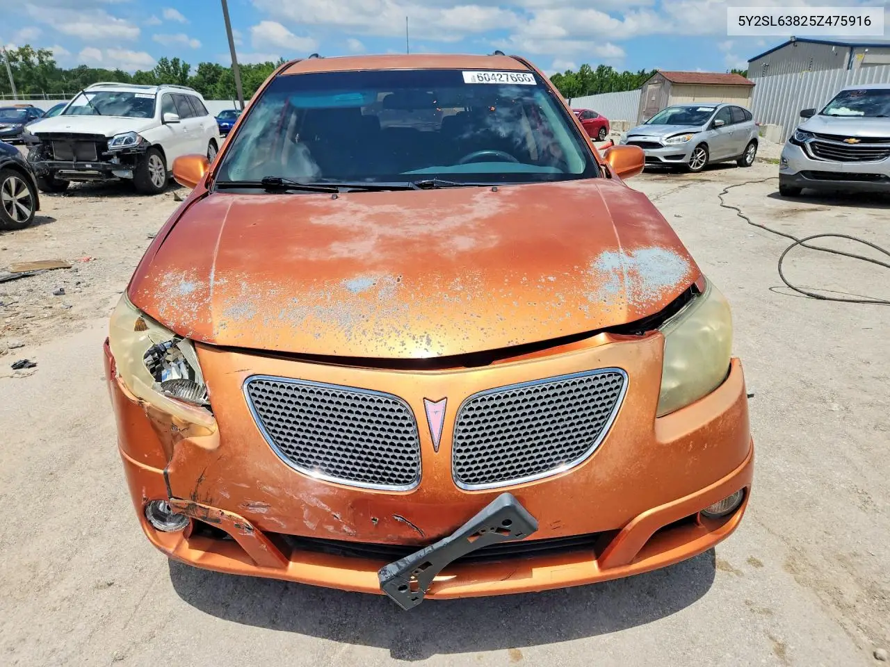 2005 Pontiac Vibe VIN: 5Y2SL63825Z475916 Lot: 60427666