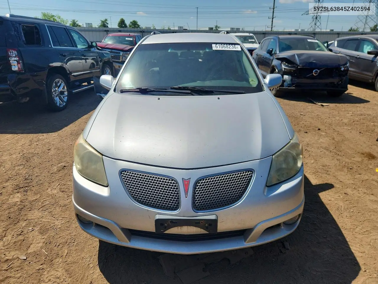 2005 Pontiac Vibe VIN: 5Y2SL63845Z402594 Lot: 61068236