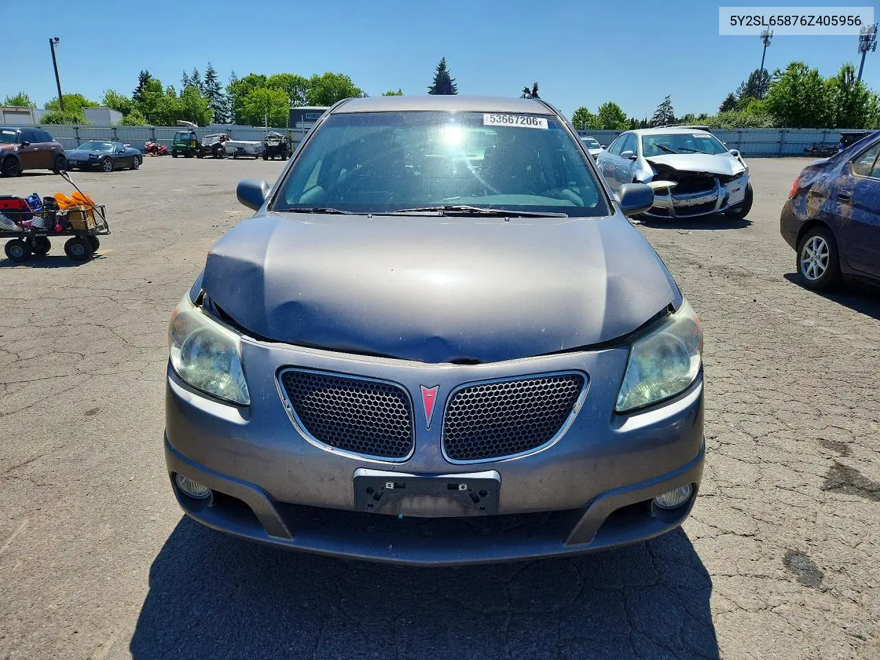 2006 Pontiac Vibe VIN: 5Y2SL65876Z405956 Lot: 53667206