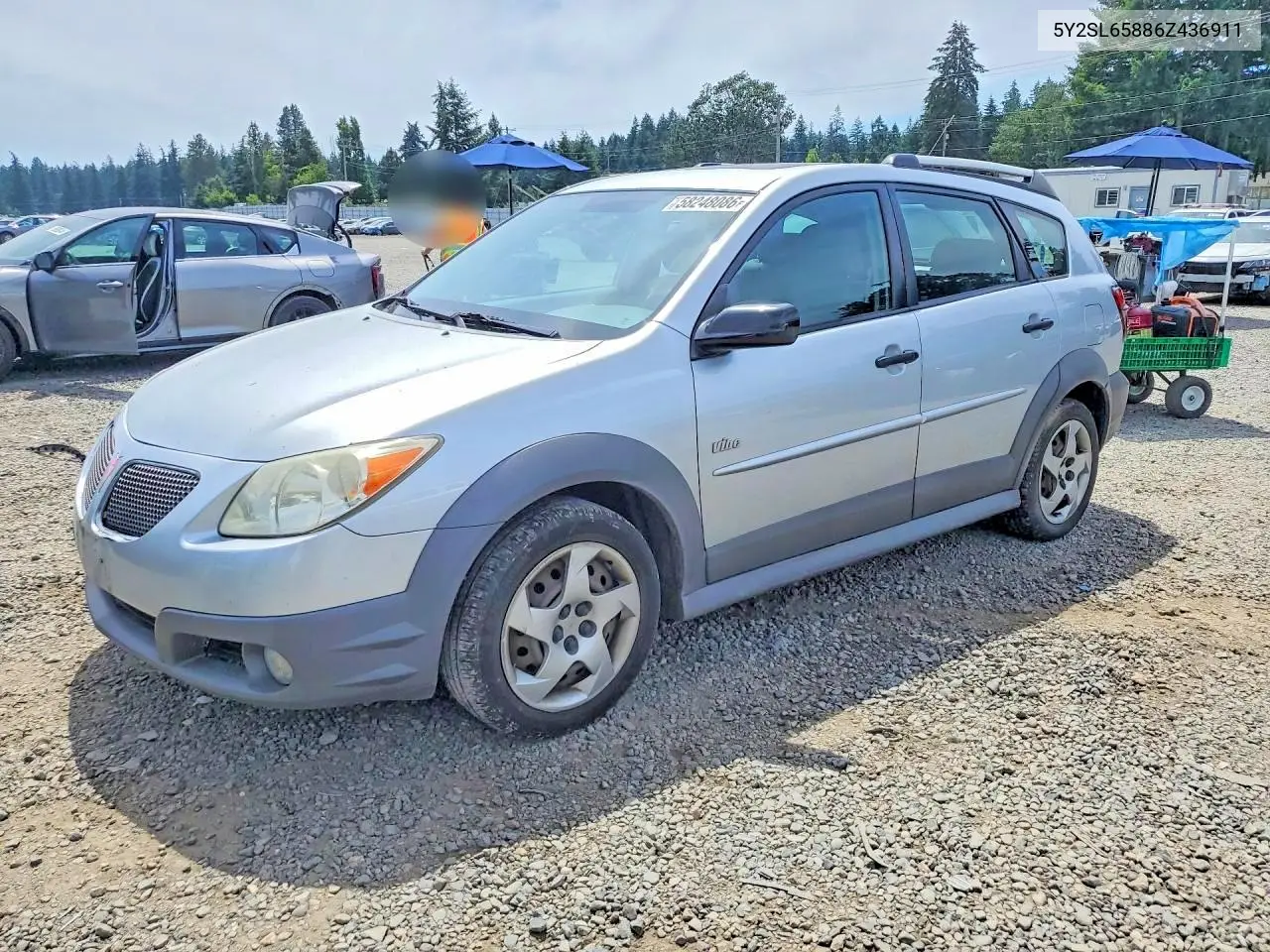 2006 Pontiac Vibe VIN: 5Y2SL65886Z436911 Lot: 58248086