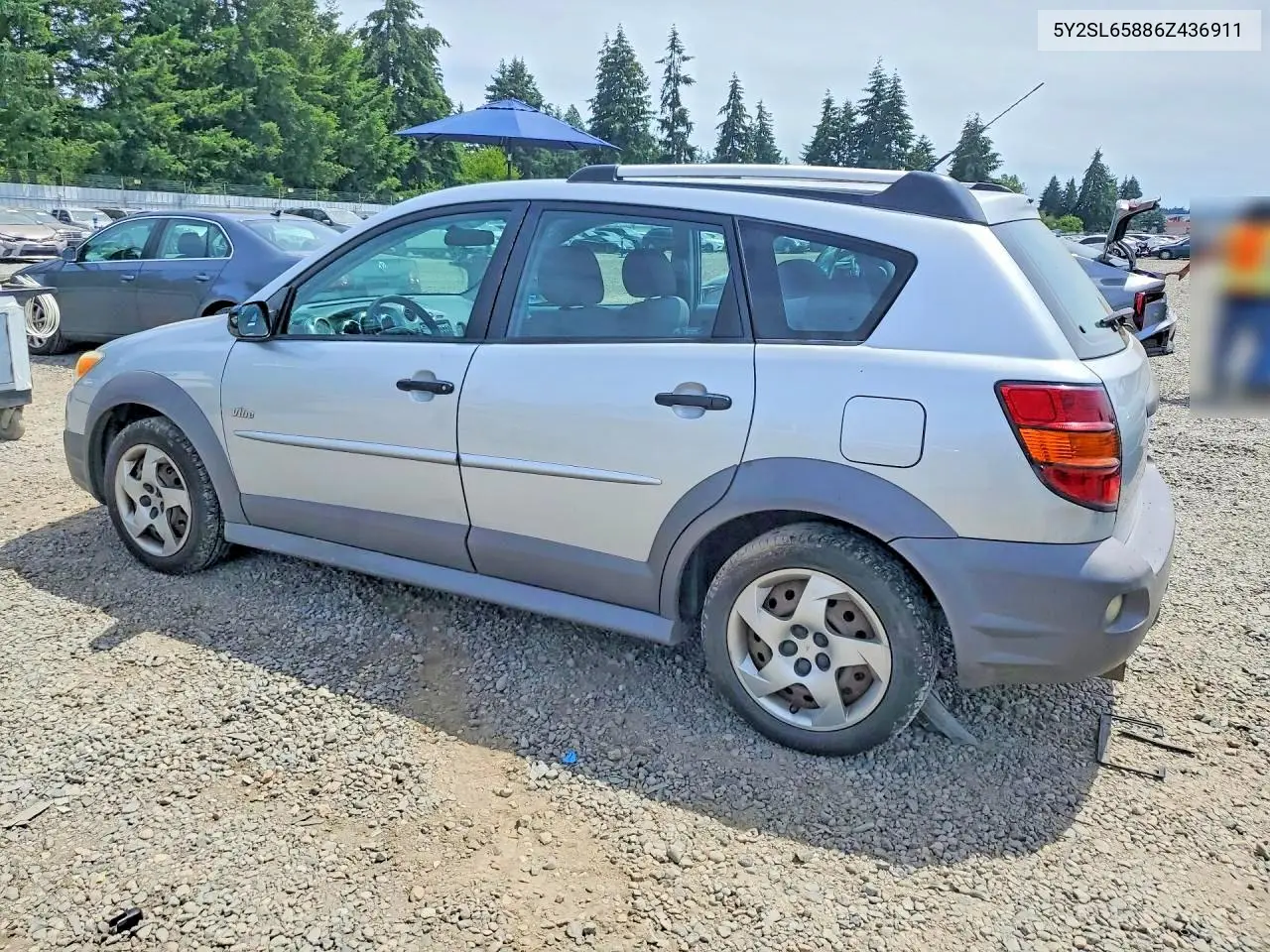 2006 Pontiac Vibe VIN: 5Y2SL65886Z436911 Lot: 58248086