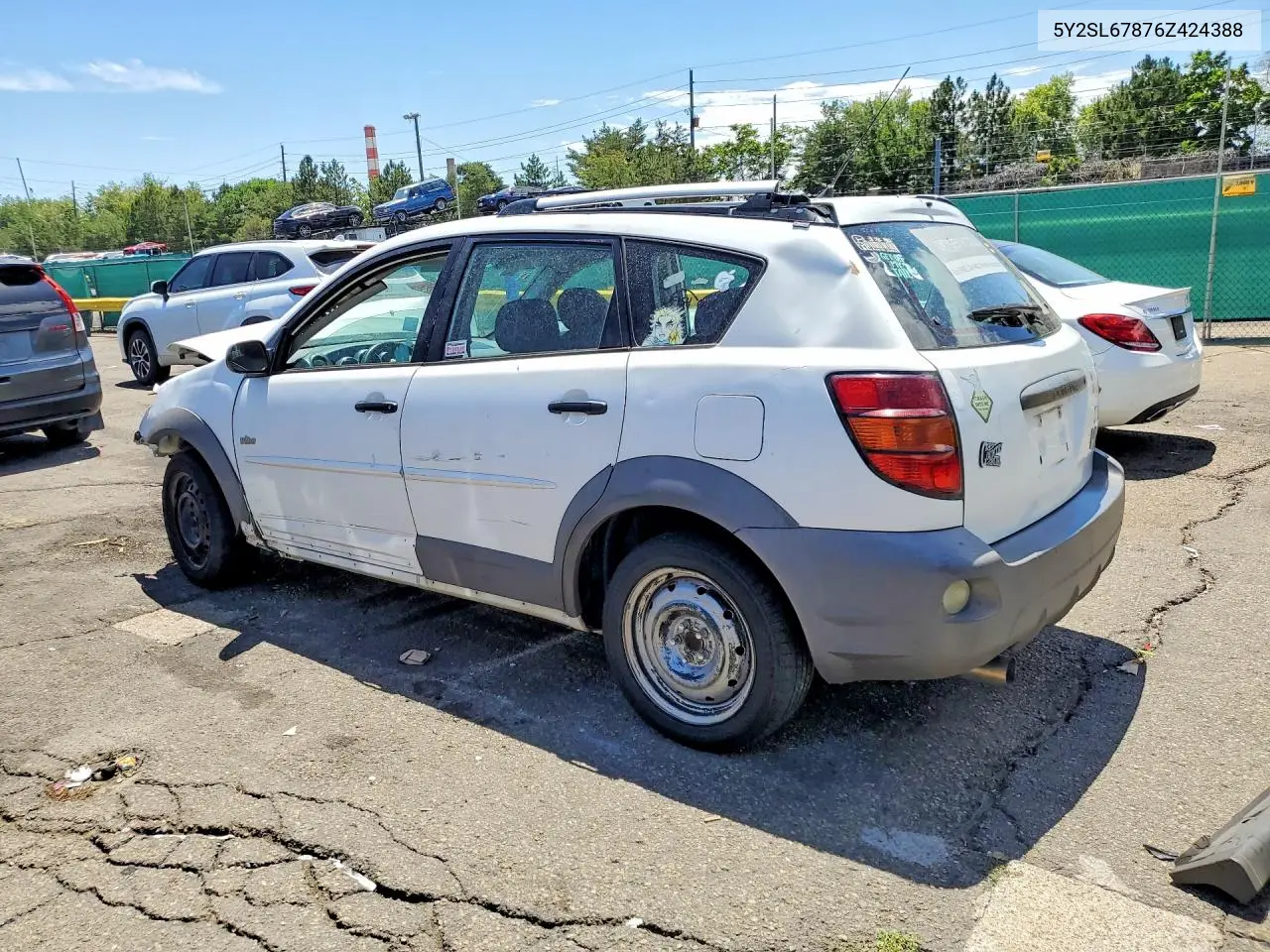 2006 Pontiac Vibe VIN: 5Y2SL67876Z424388 Lot: 58835426
