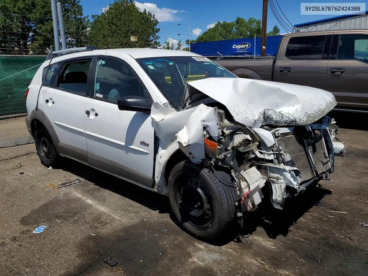 2006 Pontiac Vibe VIN: 5Y2SL67876Z424388 Lot: 58835426
