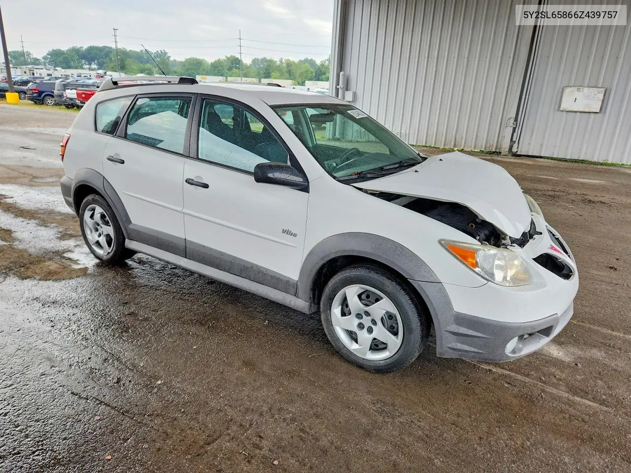 2006 Pontiac Vibe VIN: 5Y2SL65866Z439757 Lot: 62046626