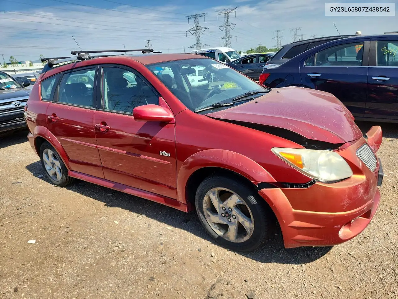 2007 Pontiac Vibe VIN: 5Y2SL65807Z438542 Lot: 54686266