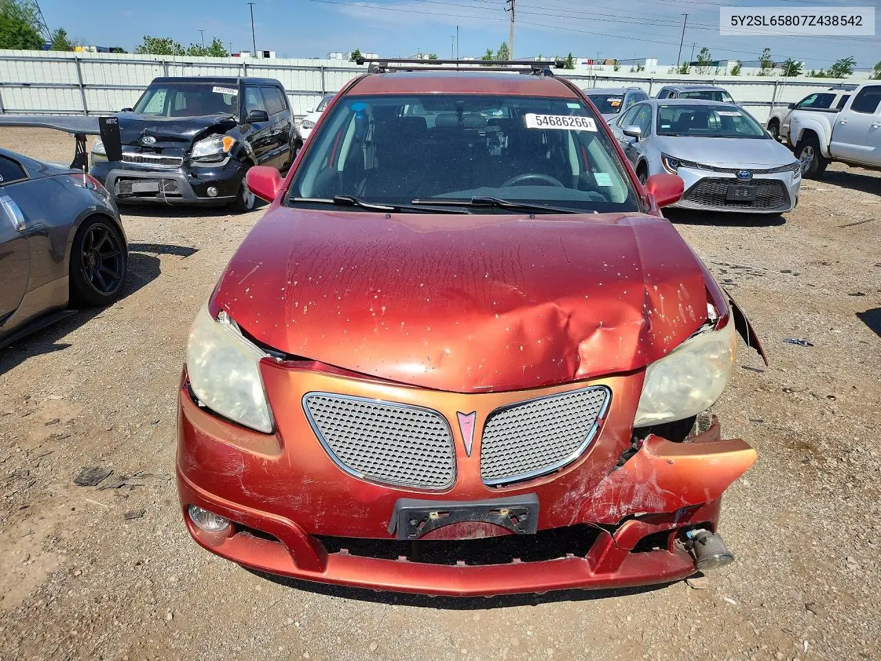 2007 Pontiac Vibe VIN: 5Y2SL65807Z438542 Lot: 54686266