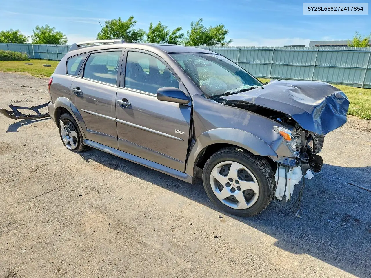 2007 Pontiac Vibe VIN: 5Y2SL65827Z417854 Lot: 56125776