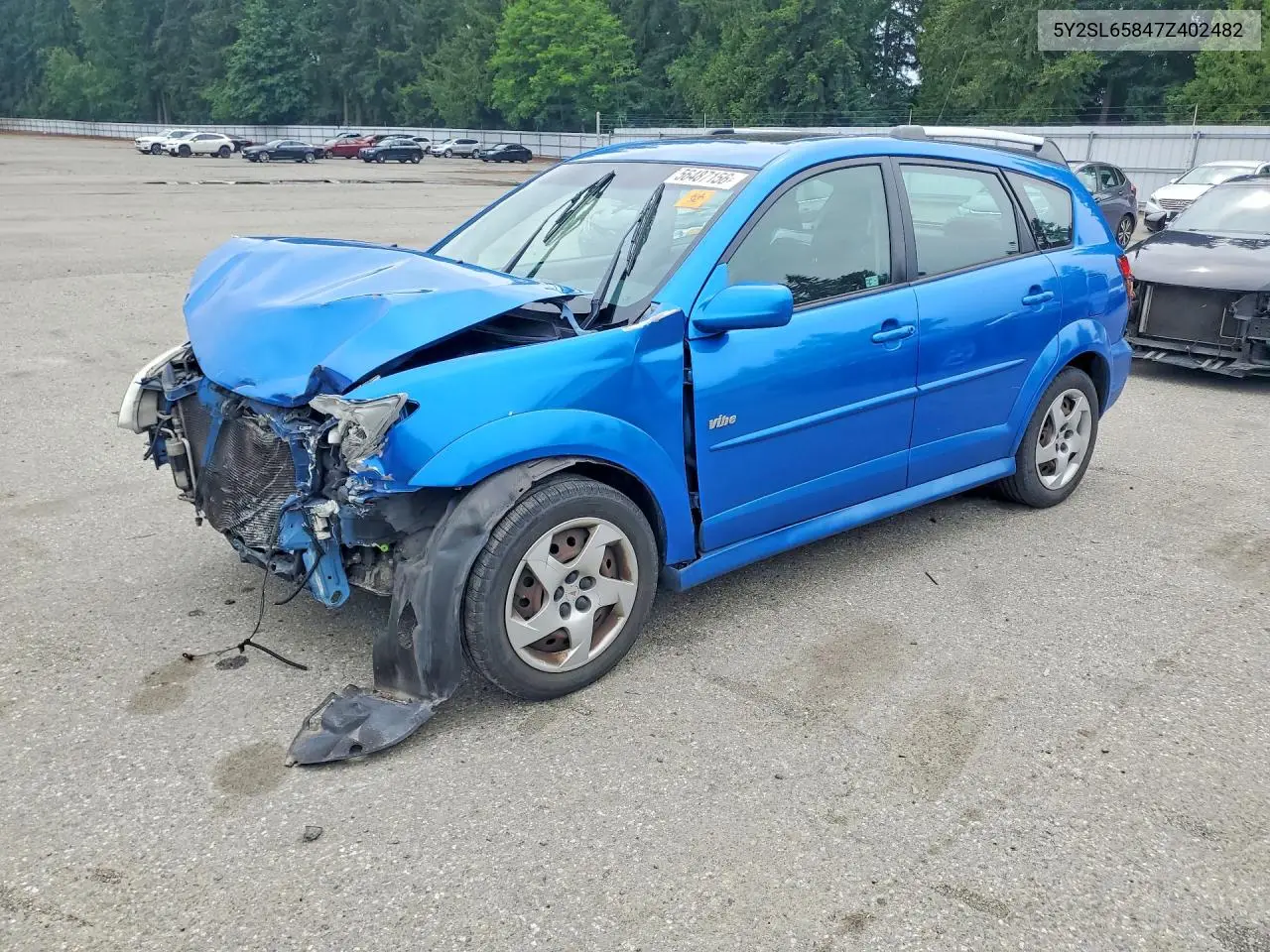 2007 Pontiac Vibe VIN: 5Y2SL65847Z402482 Lot: 56487156
