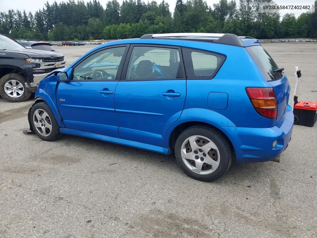 2007 Pontiac Vibe VIN: 5Y2SL65847Z402482 Lot: 56487156