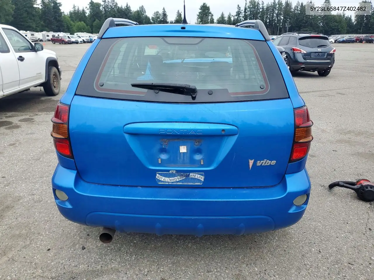 2007 Pontiac Vibe VIN: 5Y2SL65847Z402482 Lot: 56487156