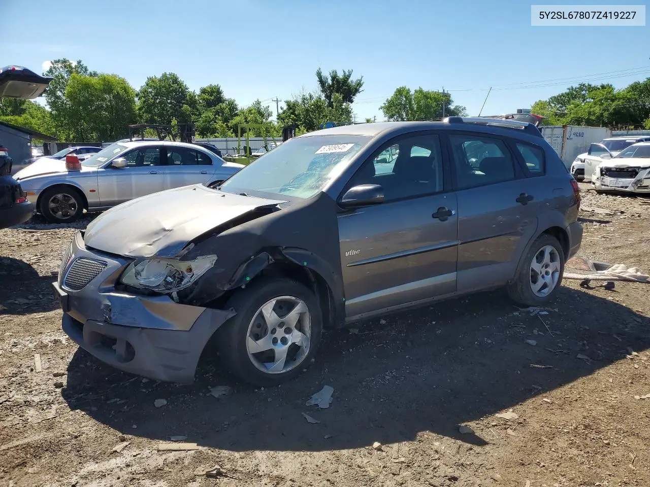 2007 Pontiac Vibe VIN: 5Y2SL67807Z419227 Lot: 57909546