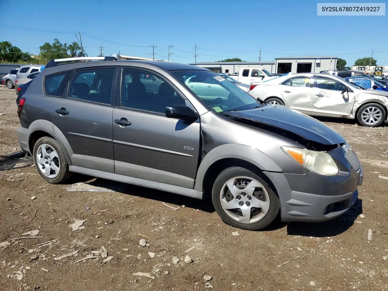 2007 Pontiac Vibe VIN: 5Y2SL67807Z419227 Lot: 57909546