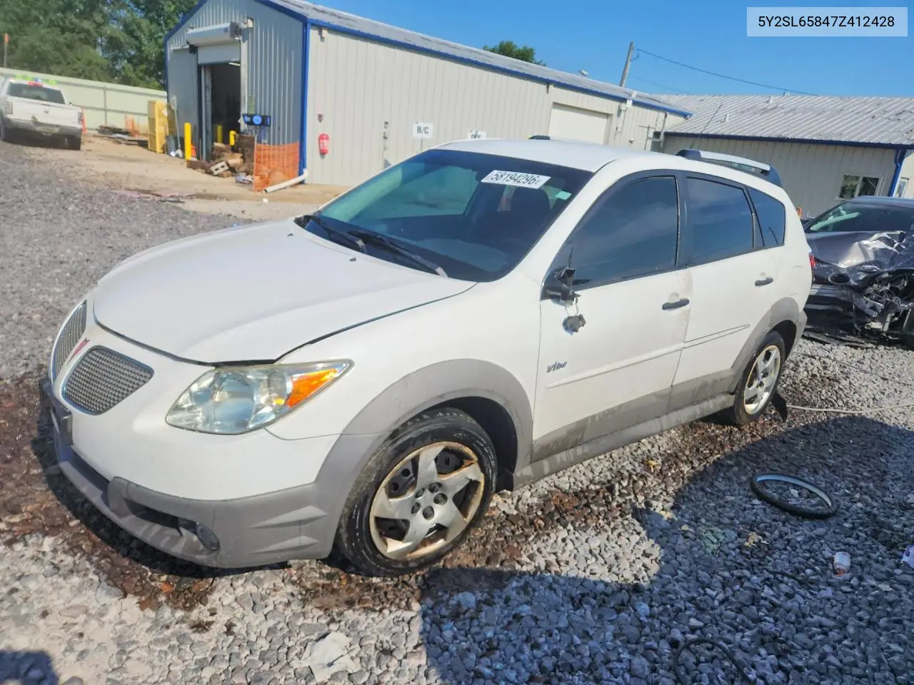 2007 Pontiac Vibe VIN: 5Y2SL65847Z412428 Lot: 58194296