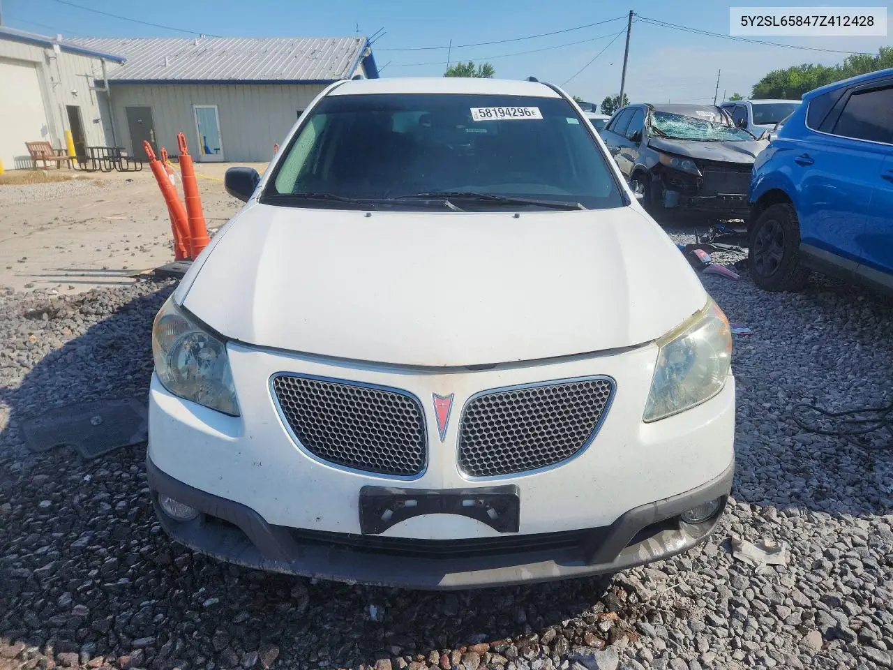2007 Pontiac Vibe VIN: 5Y2SL65847Z412428 Lot: 58194296
