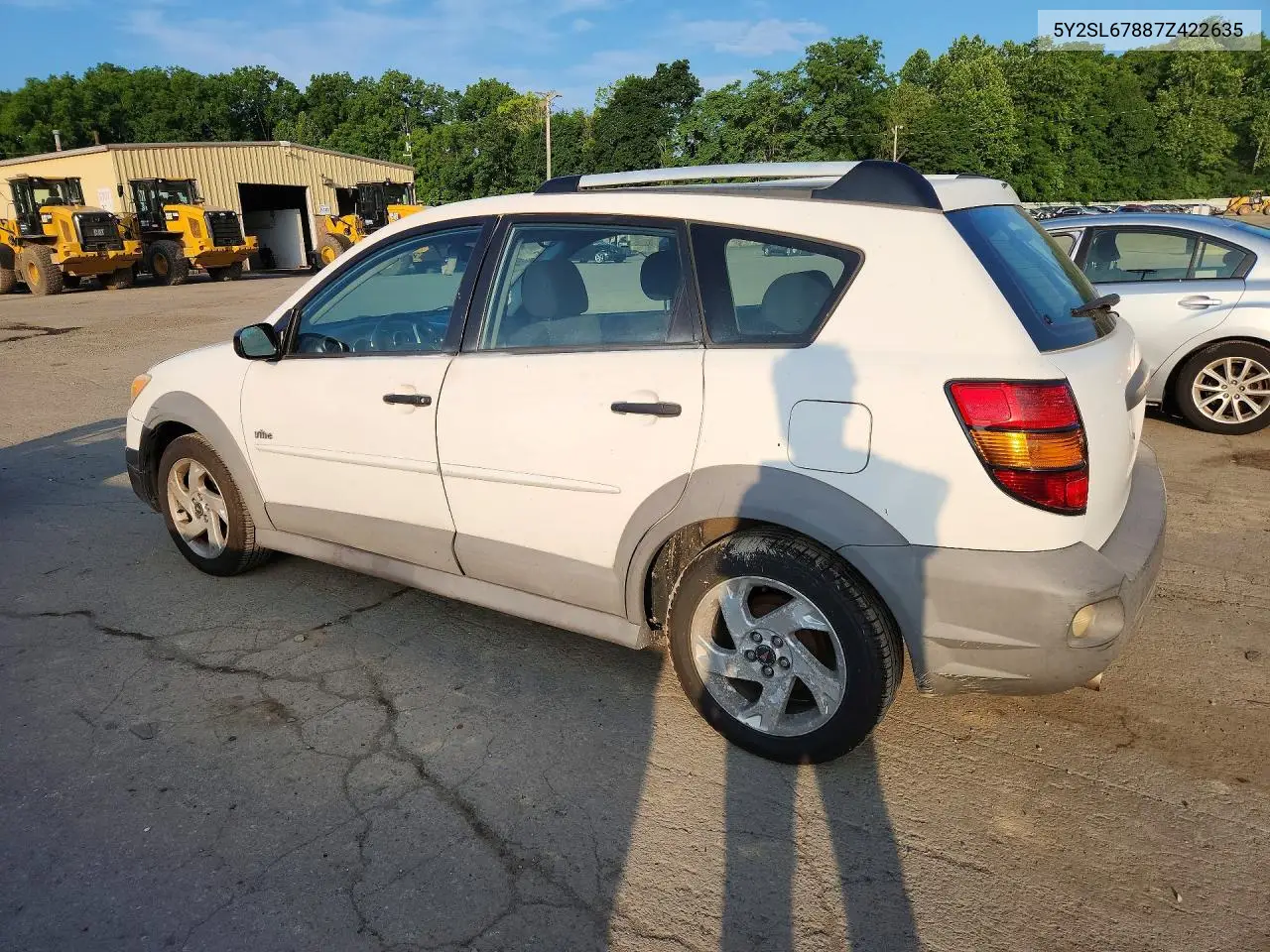 2007 Pontiac Vibe VIN: 5Y2SL67887Z422635 Lot: 59543826