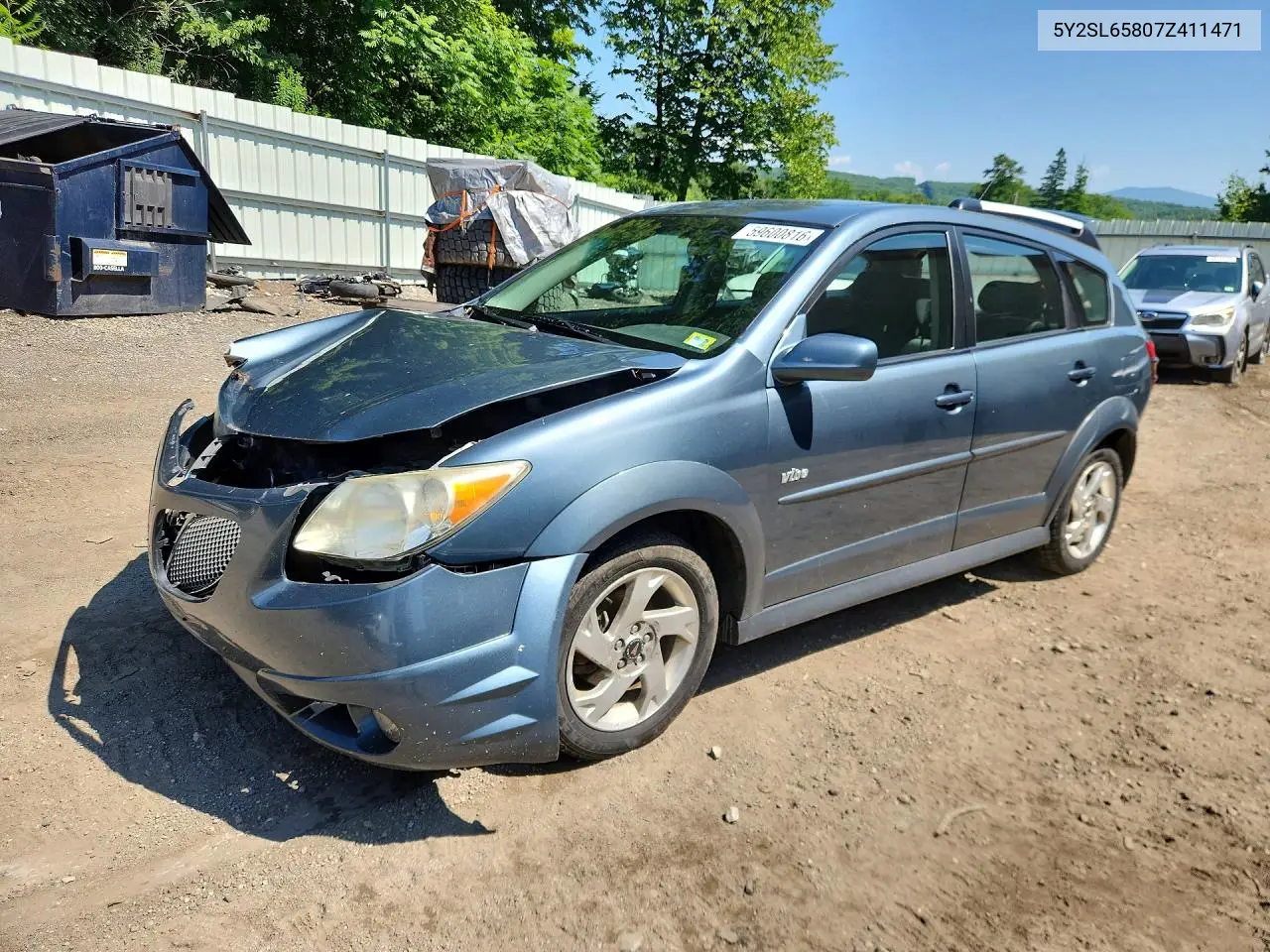 2007 Pontiac Vibe VIN: 5Y2SL65807Z411471 Lot: 59600816