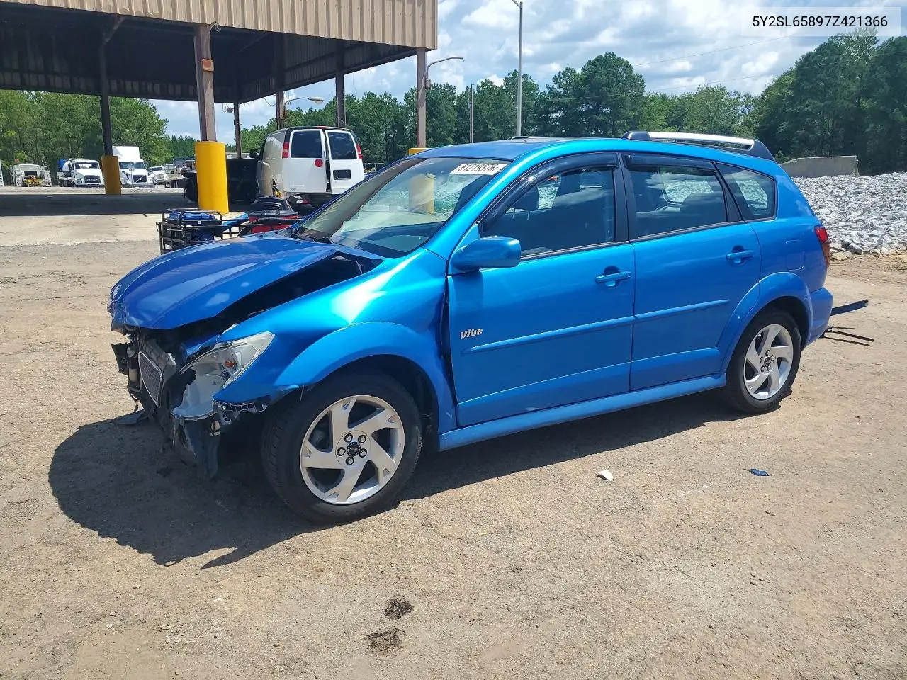 2007 Pontiac Vibe VIN: 5Y2SL65897Z421366 Lot: 61219376