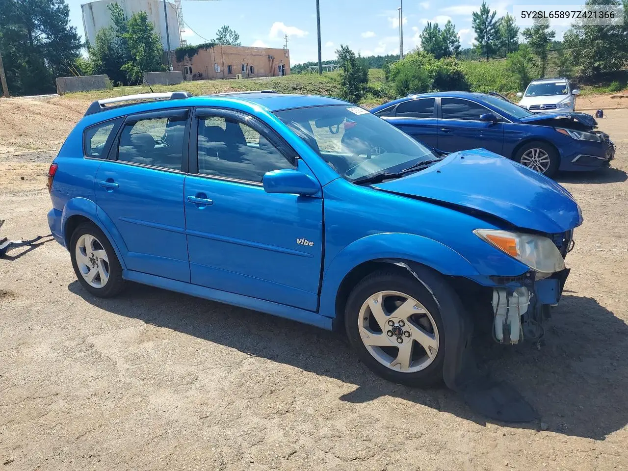 2007 Pontiac Vibe VIN: 5Y2SL65897Z421366 Lot: 61219376