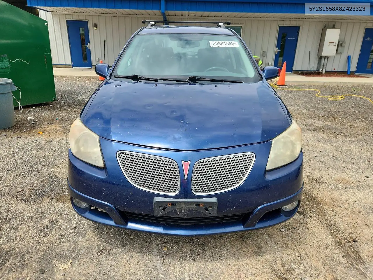 2008 Pontiac Vibe VIN: 5Y2SL658X8Z423323 Lot: 56981546