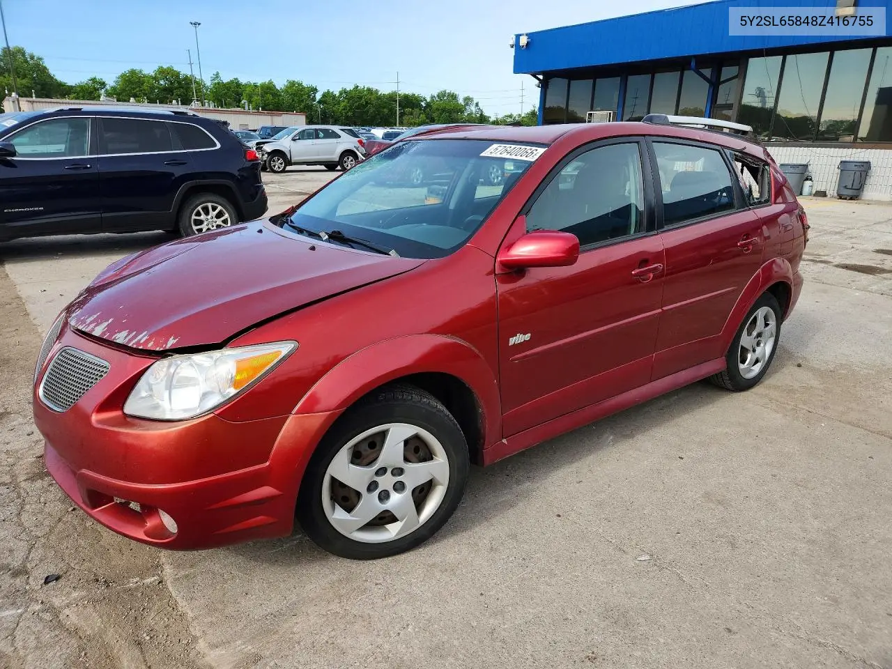 2008 Pontiac Vibe VIN: 5Y2SL65848Z416755 Lot: 57640066