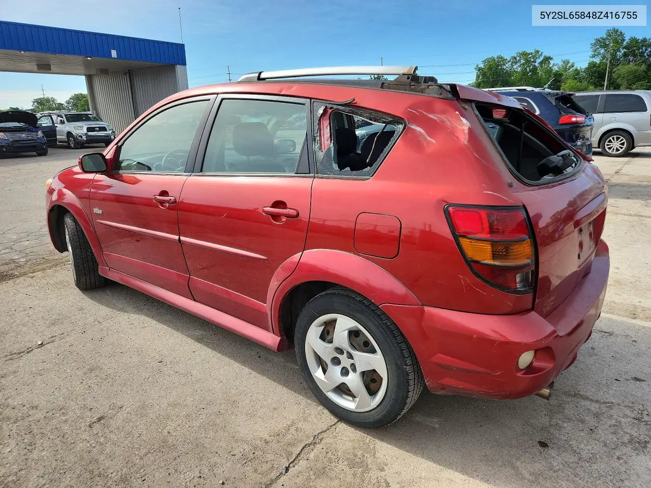 2008 Pontiac Vibe VIN: 5Y2SL65848Z416755 Lot: 57640066