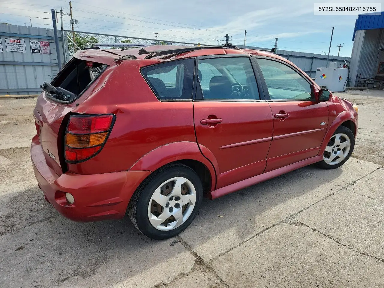 2008 Pontiac Vibe VIN: 5Y2SL65848Z416755 Lot: 57640066