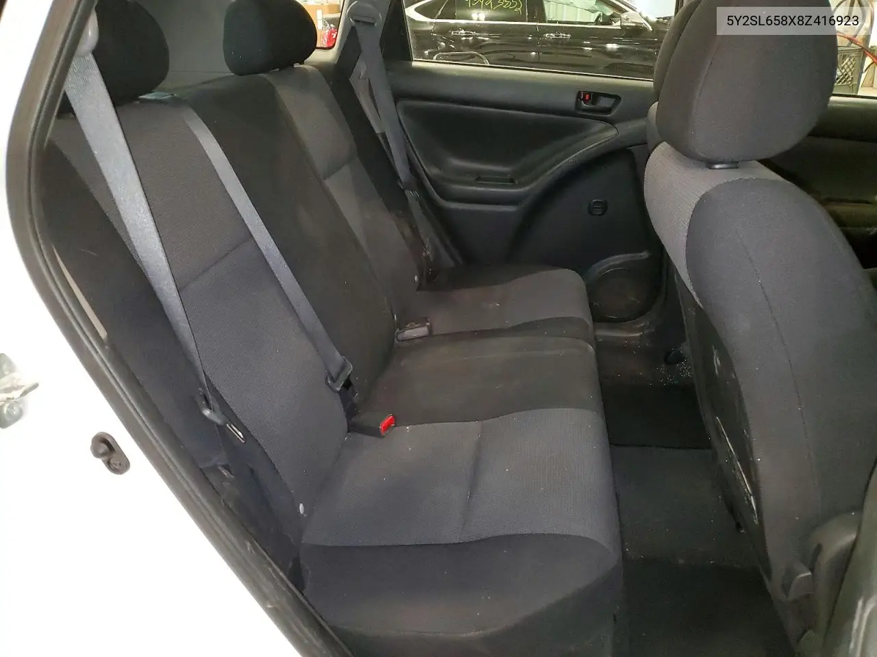2008 Pontiac Vibe VIN: 5Y2SL658X8Z416923 Lot: 58698766