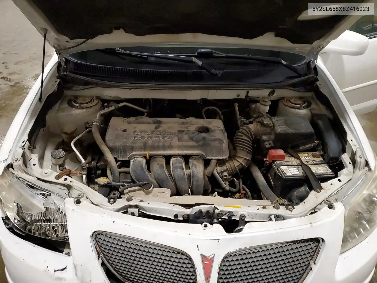 2008 Pontiac Vibe VIN: 5Y2SL658X8Z416923 Lot: 58698766